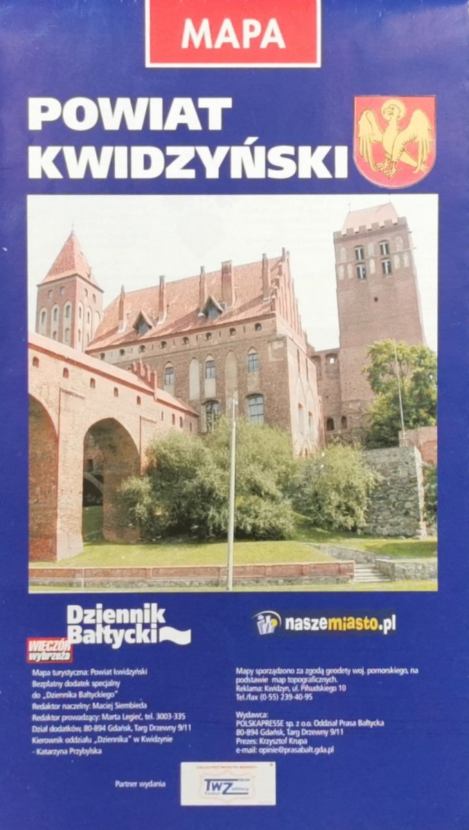 MAPA POWIAT KWIDZYŃSKI. SKALA 1:100 000