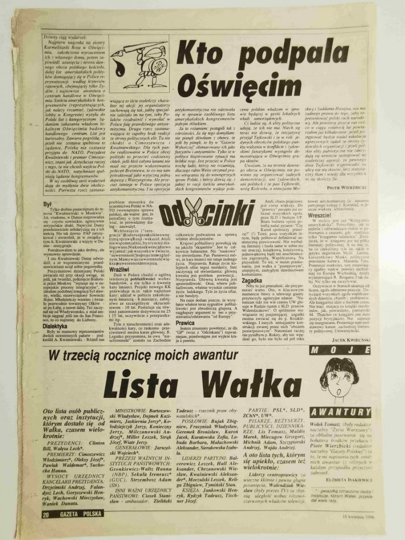 GAZETA POLSKA TYGODNIK NR 16 (144) 18 KWIETNIA 1996 r.