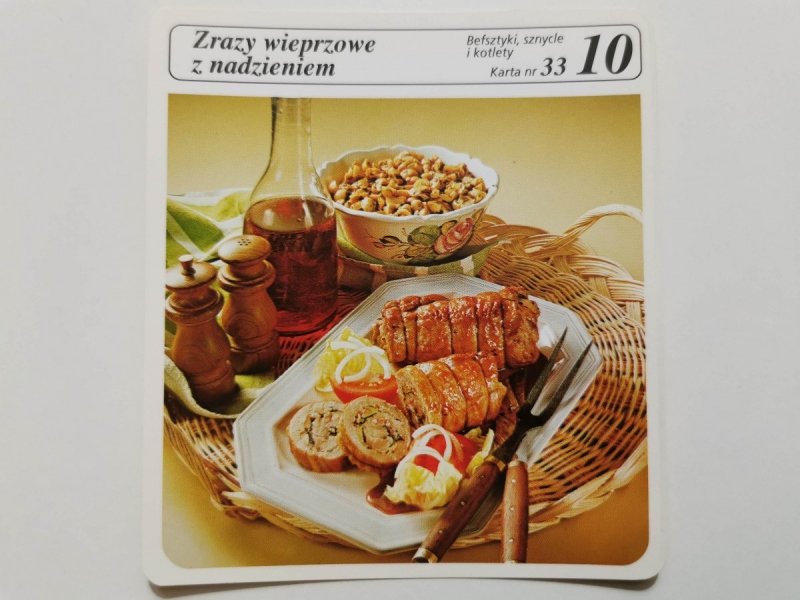 KARTA KULINARNA NR. 33 ZRAZY WIEPRZOWE Z NADZIENIEM