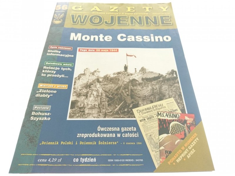GAZETY WOJENNE NUMER 56 MONTE CASSINO 1998