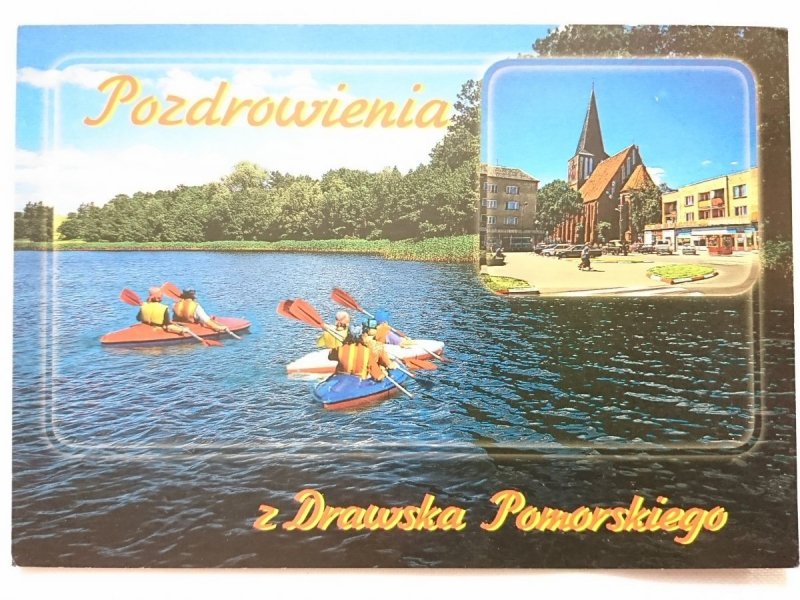 DRAWSKO POMORSKIE. RZEKA DRAWA. RYNEK Z GOTYCKIM KOŚCIOŁEM FOT. CHRISTIAN PARMA