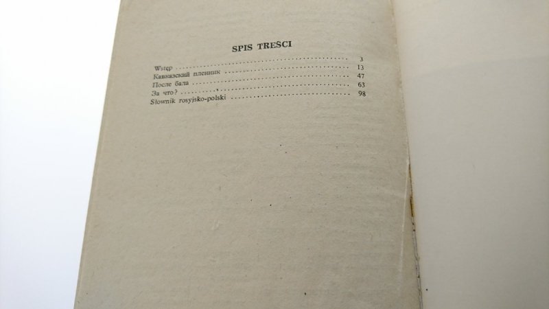 ZA CO? INNE HISTORIE - Lew Tołstoj W JĘZ. ROS.