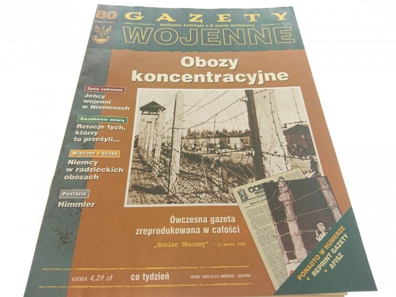 GAZETY WOJENNE NUMER 80 OBOZY KONCENTRACYJNE 1998