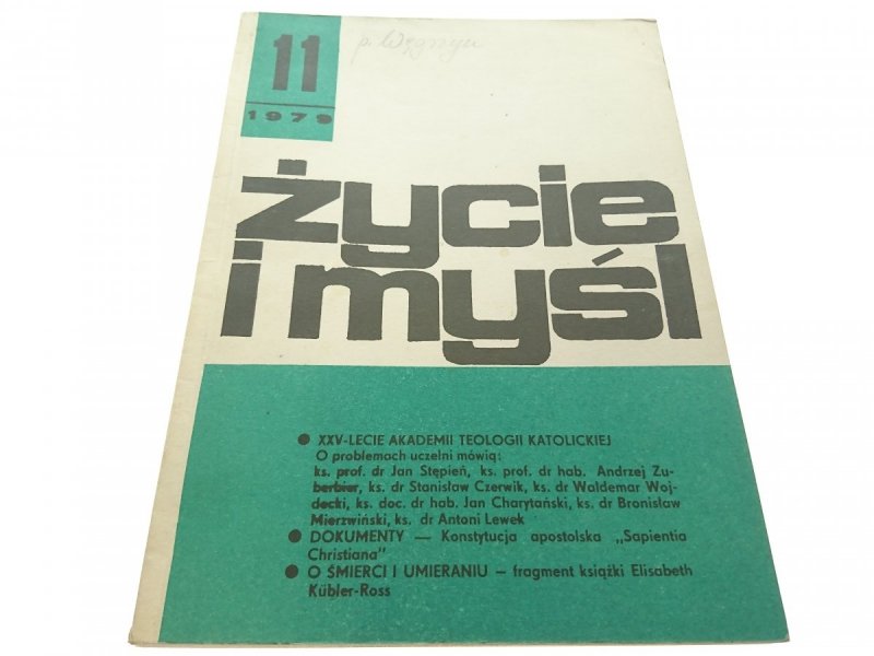 ŻYCIE I MYŚL 11 1979