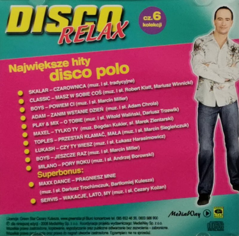 CD. DISCO RELAX CZ.6