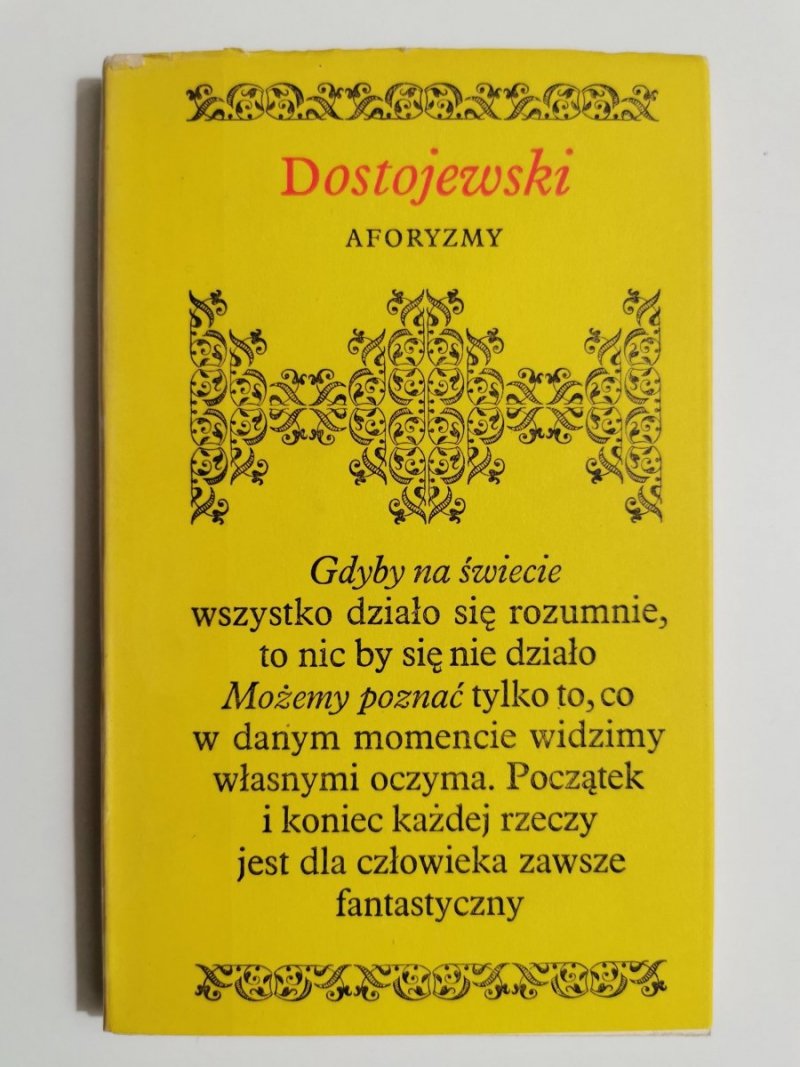 AFORYZMY - Fiodor Dostojewski 1976