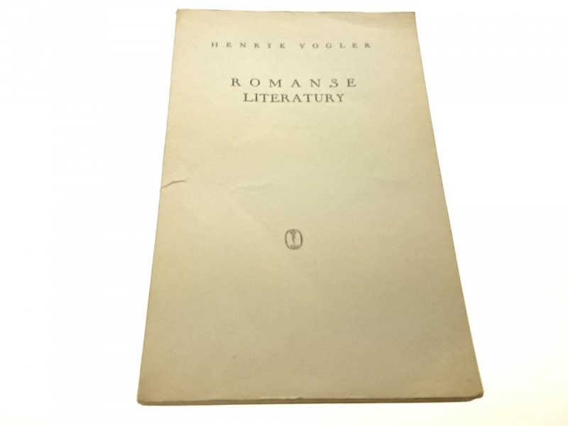 ROMANSE LITERATURY - Henryk Vogler 1964