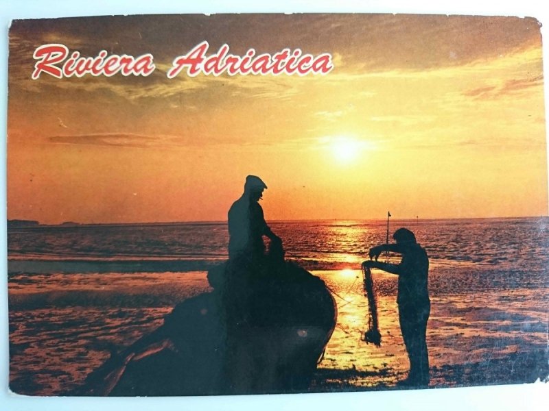 RIVIERA ADRIATICA. PESCATORI AL TRAMONTO