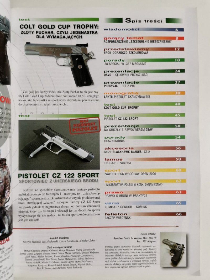 STRZAŁ MAGAZYN O BRONI NR 6 (38) CZERWIEC 2006
