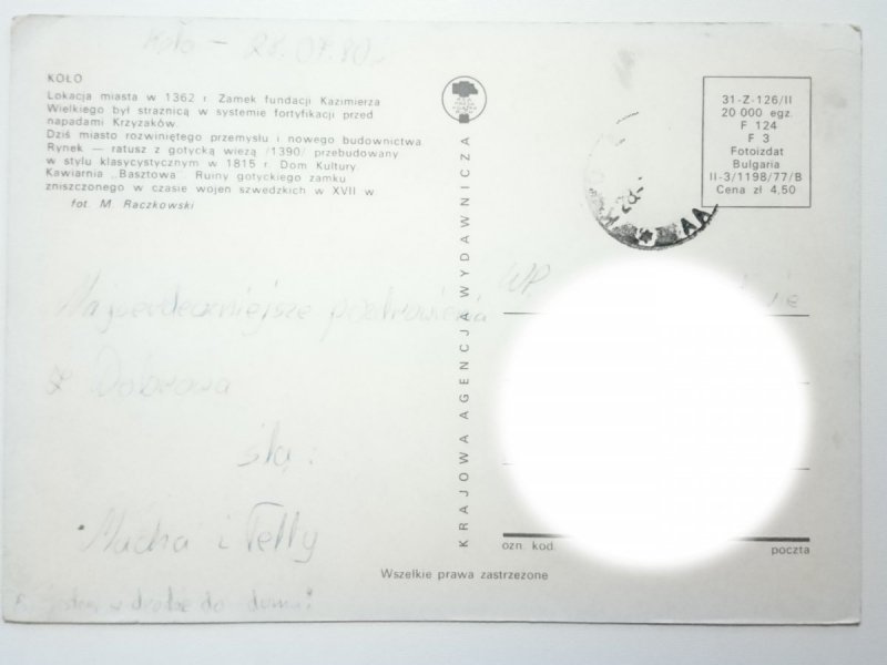 KOŁO. CZTERY UJĘCIA FOT. RACZKOWSKI