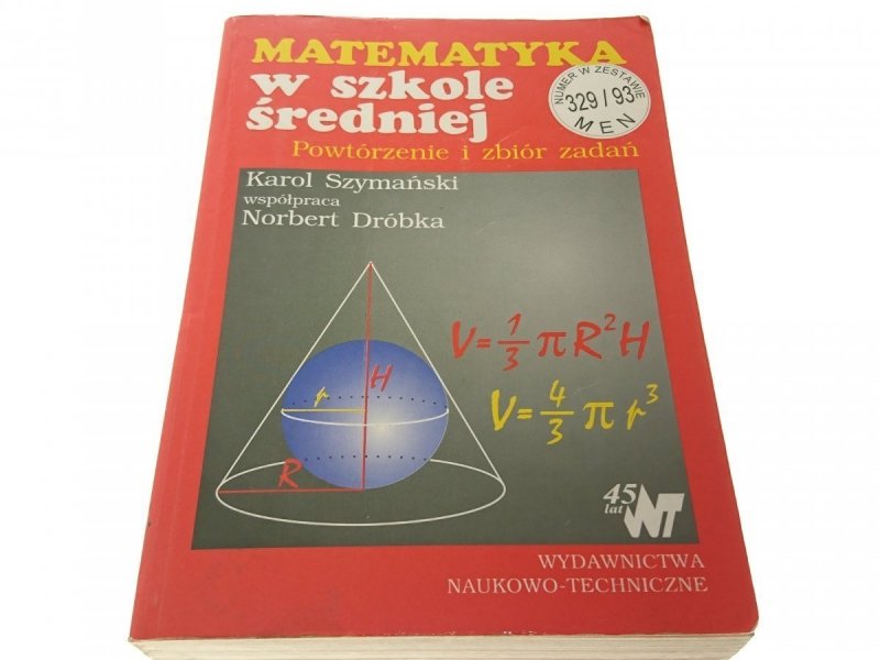 MATEMATYKA W SZKOLE ŚREDNIEJ. POWTÓRZENIE... 1994