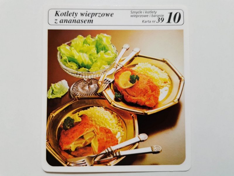 KARTA KULINARNA NR. 39 KOTLETY WIEPRZOWE Z ANANASEM