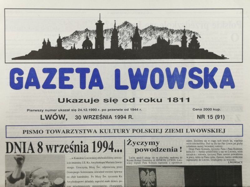 GAZETA LWOWSKA NR 15 (91) 1994