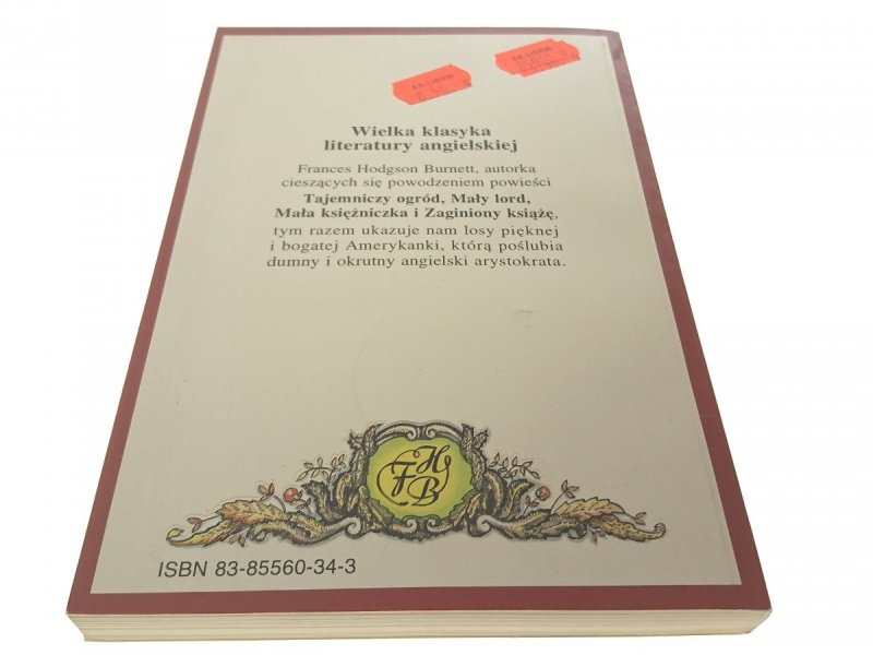 TAJEMNICA DWORU W STORNHAM - F. H. Burnett 1995