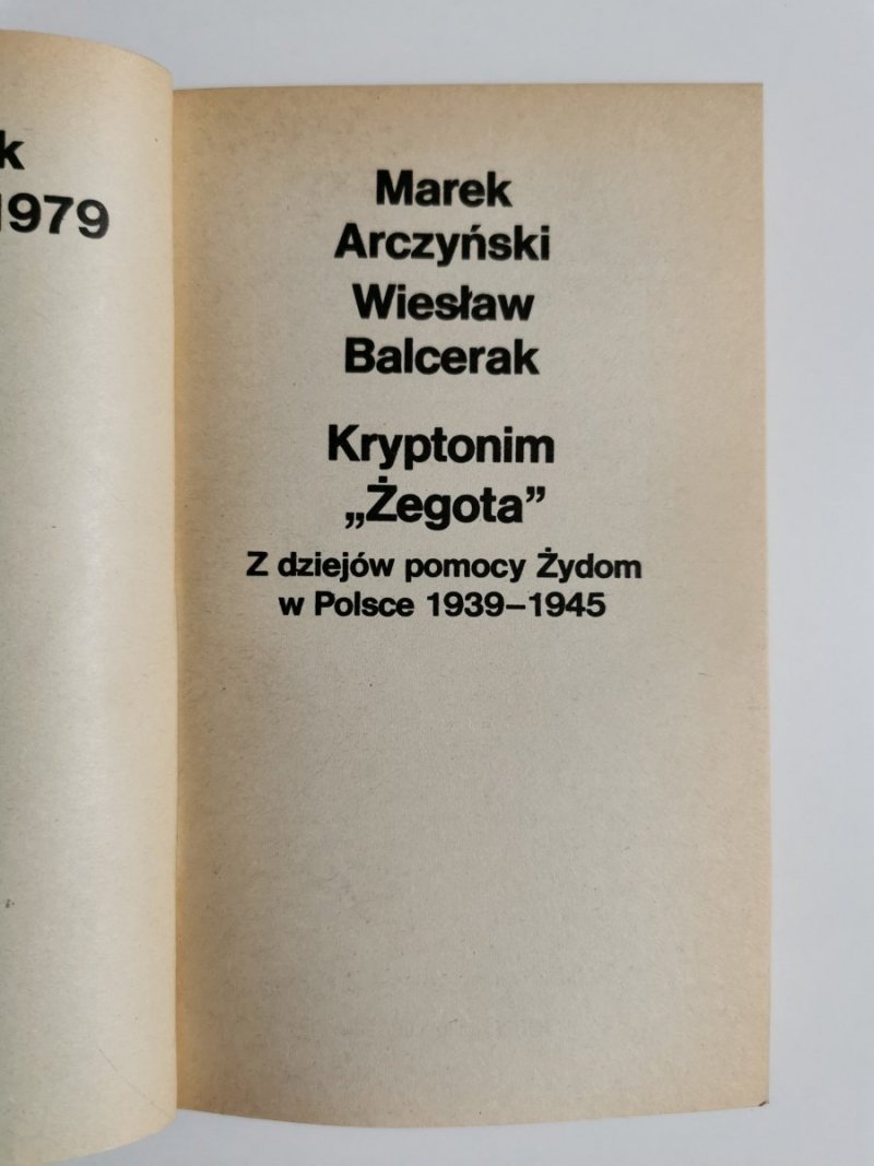 KRYPTONIM ŻEGOTA - Marek Arczyński 1979