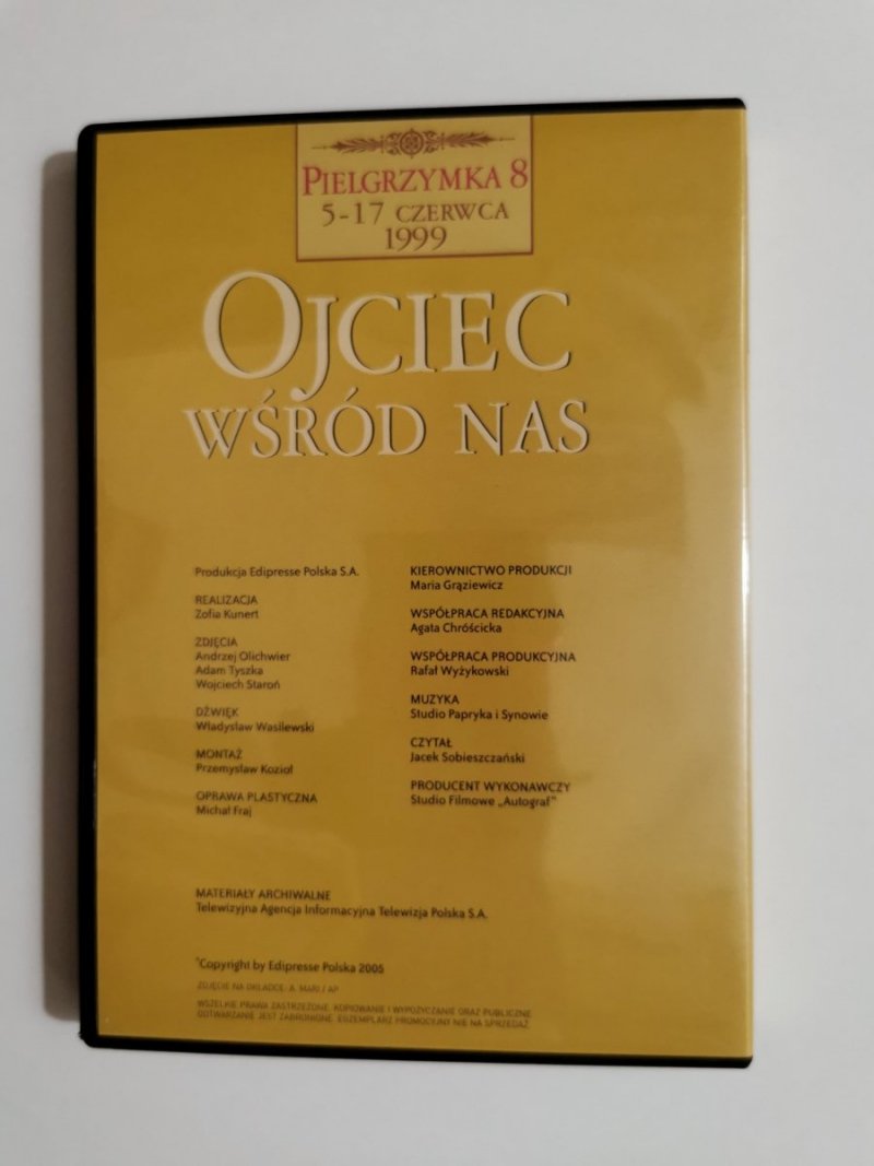 OJCIEC WŚRÓD NAS. PIELGRZYMKA 8 5-17 CZERWCA 1999 PŁYTA VCD