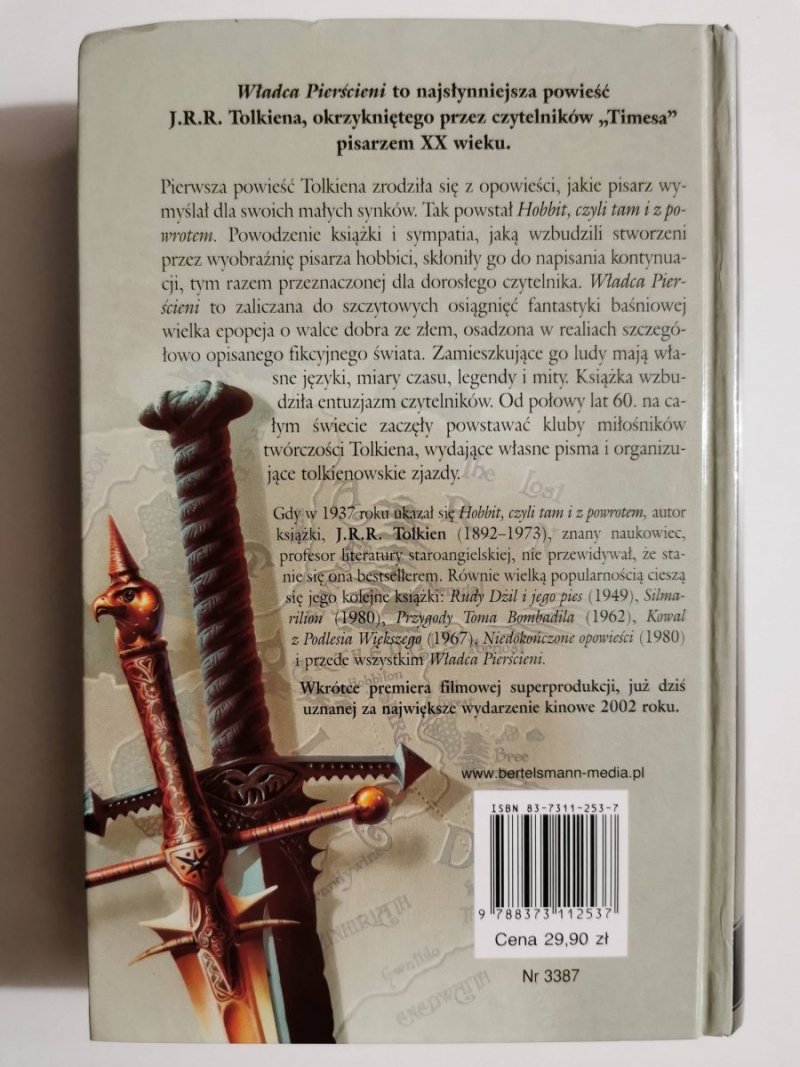WŁADCA PIERŚCIENI. BRACTWO PIERŚCIENIA - J.R.R. Tolkien 