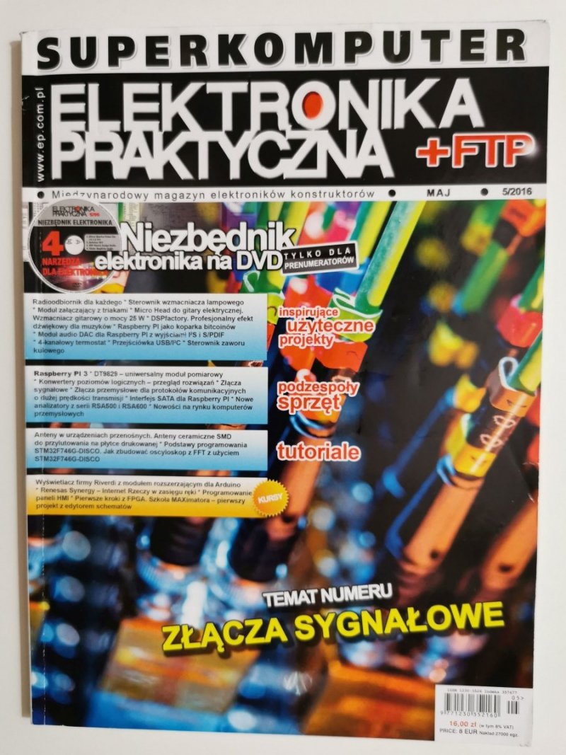 ELEKTRONIKA PRAKTYCZNA MAJ NR 5/2016 BEZ PŁYTY CD