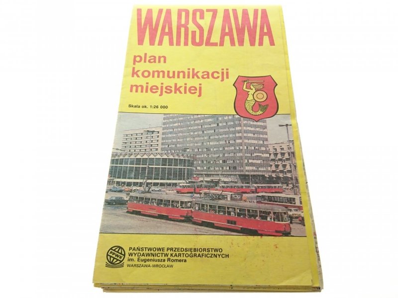 WARSZAWA. PLAN KOMUNIKACJI MIEJSKIEJ 1988