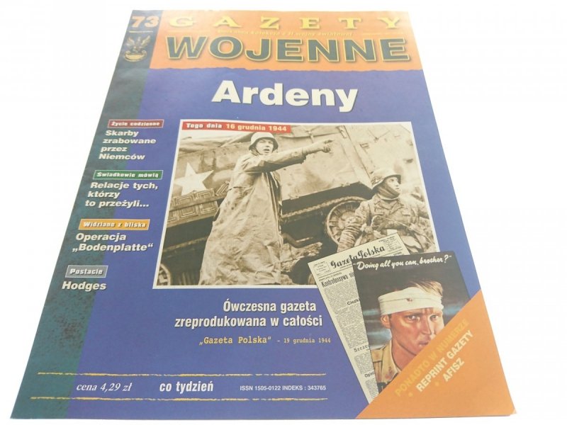 GAZETY WOJENNE NUMER 73 ARDENY 1998