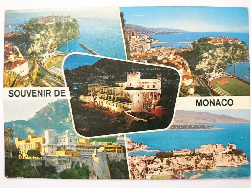 SOUVENIR DE MONACO. LE PALAIS ILLUMINE