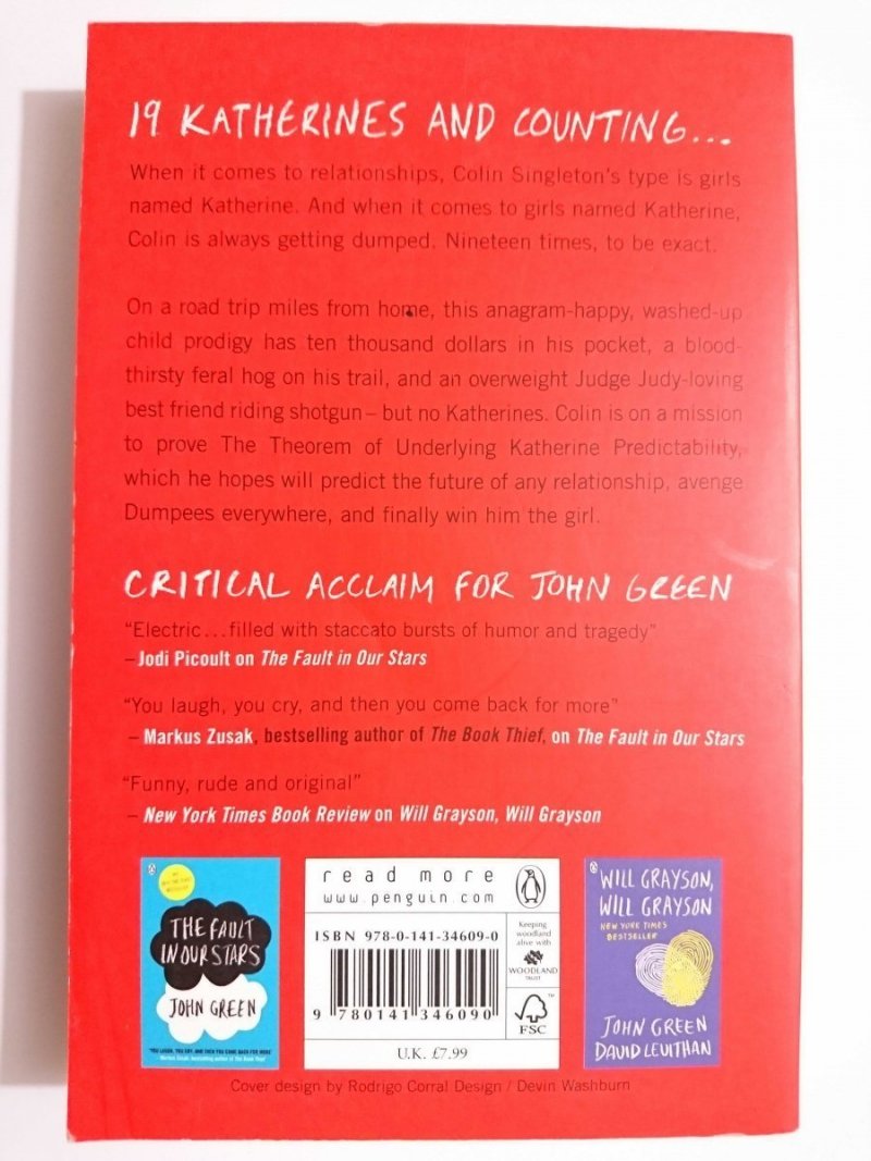 AN ABUNDANCE OF KATHERINES - John Green 2006
