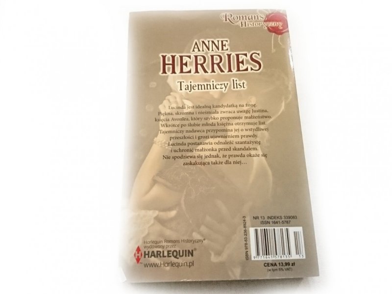 TAJEMNICZY LIST - Anne Herries 2013