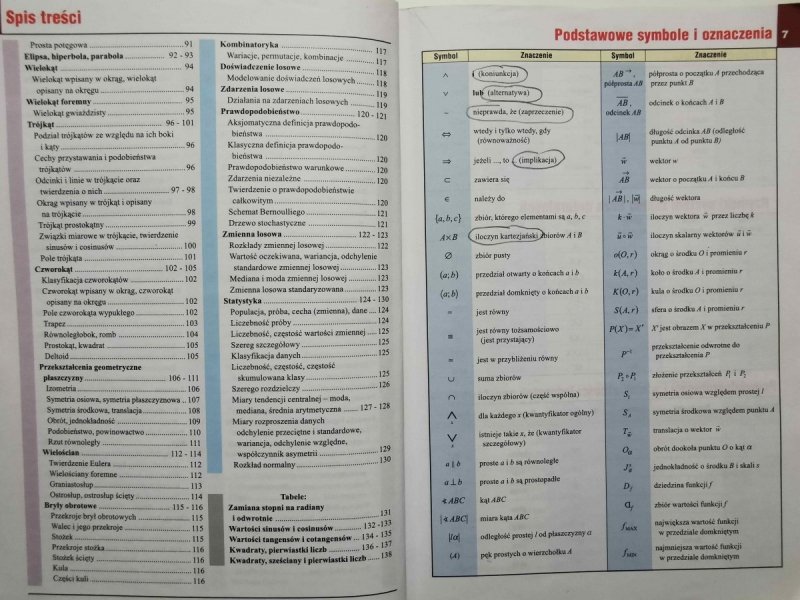 MATEMATYKA. TABLICE MATEMATYCZNE - Alicja Cewe 1998