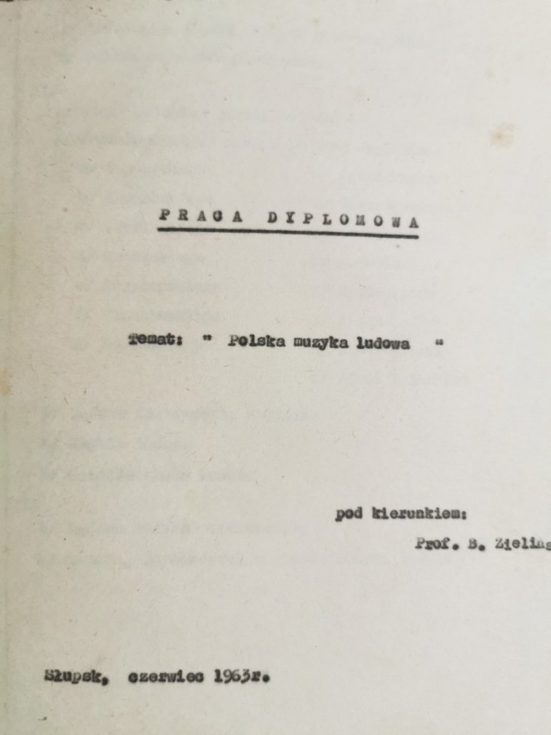 POLSKA MUZYKA LUDOWA. PRACA DYPLOMOWA 