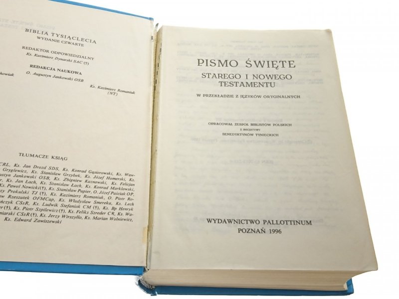 PISMO ŚWIĘTE STAREGO I NOWEGO TESTAMENTU 1996