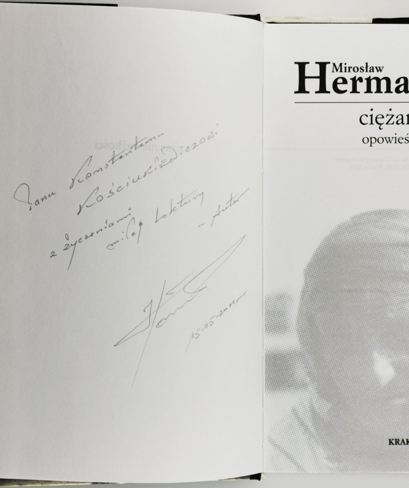 CIĘŻAR NIEWAŻKOŚCI - Mirosław Hermaszewski. Dedykacja autora