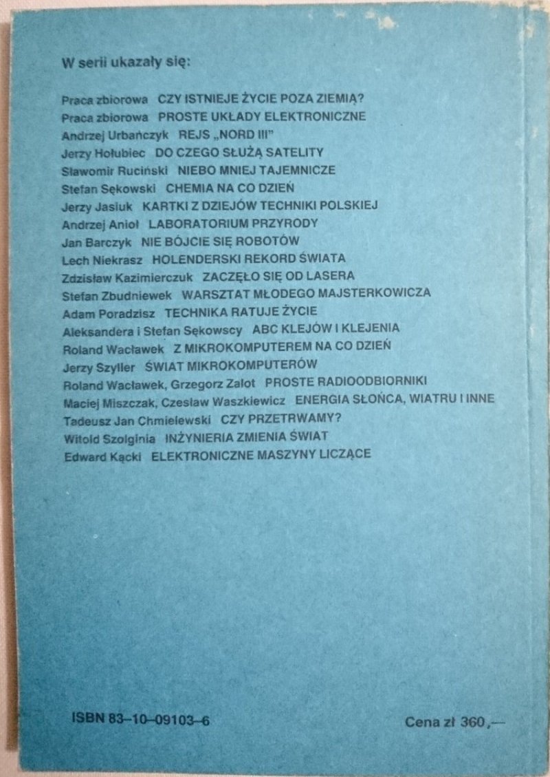 CHEMIA DLA KOLEKCJONERA AMATORA - Sękowscy 1989
