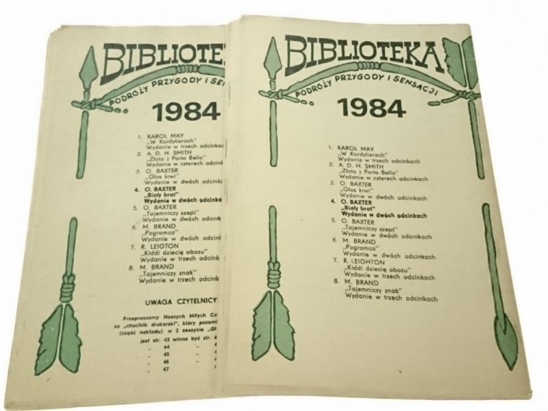BIAŁY BRAT CZĘŚĆ 1 i 2 - George Owen Baxter 1984