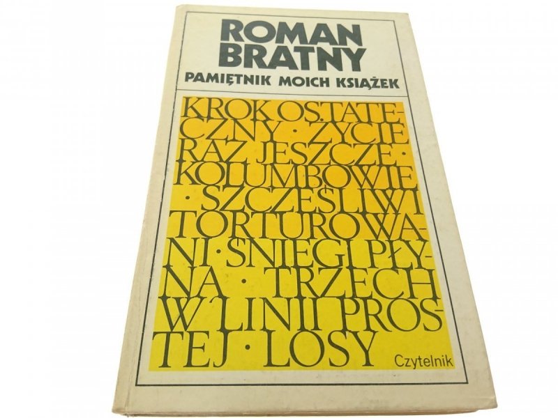 PAMIĘTNIK MOICH KSIĄŻEK - Roman Bratny (1978)