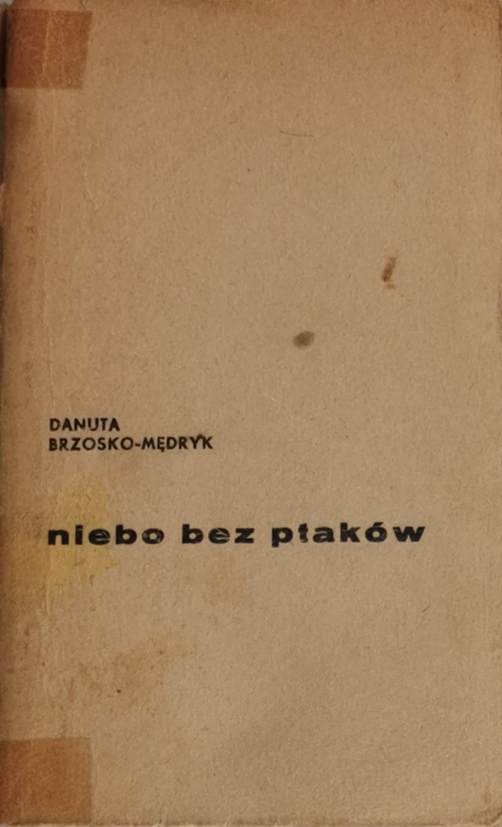 NIEBO BEZ PTAKÓW - Danuta Brzosko-Mędryk