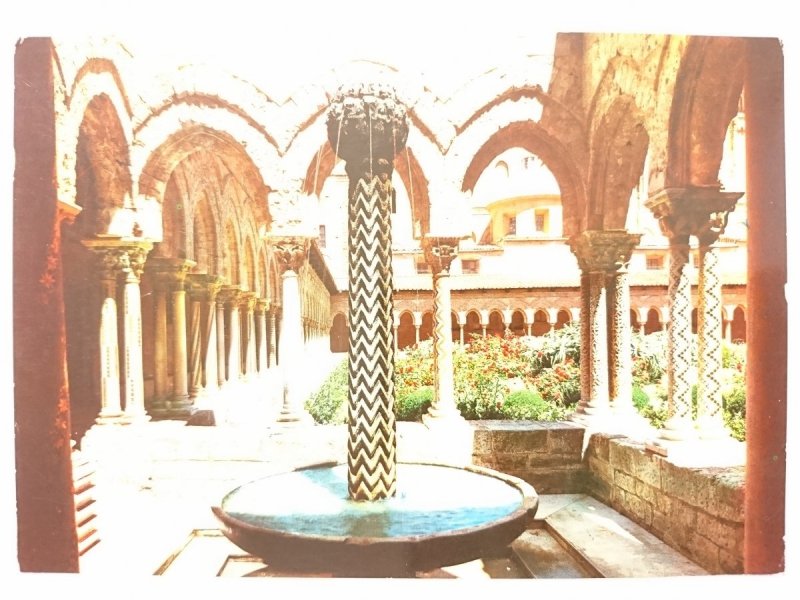 PALERMO MONREALE. THE CLOISTER - THE ARABIAN FOUNTAIN