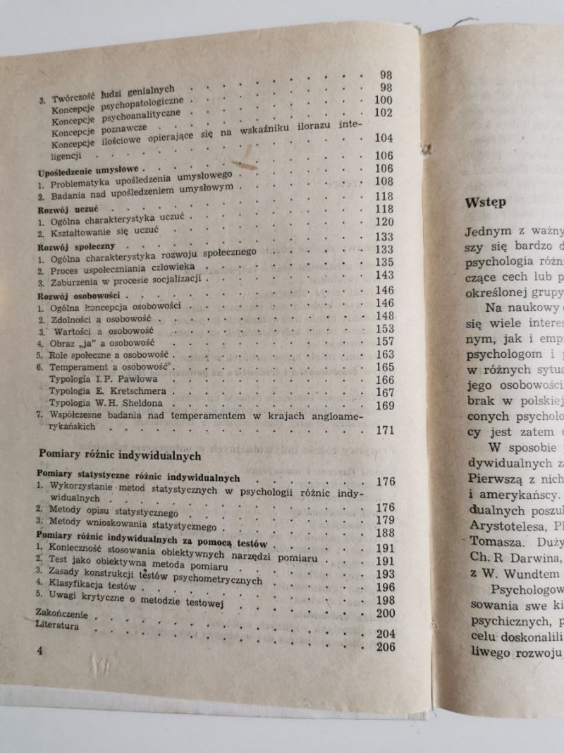PSYCHOLOGIA RÓŻNIC INDYWIDUALNYCH - Bolesław Hornowski 1985