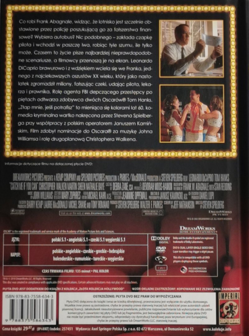 DVD. ZŁAP MNIE JEŚLI POTRAFISZ