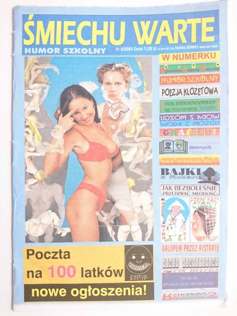 ŚMIECHU WARTE HUMOR SZKOLNY NR 4/2001