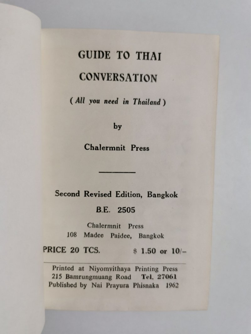 GUIDE TO THAI CONVERSATION - Chalermnit Press