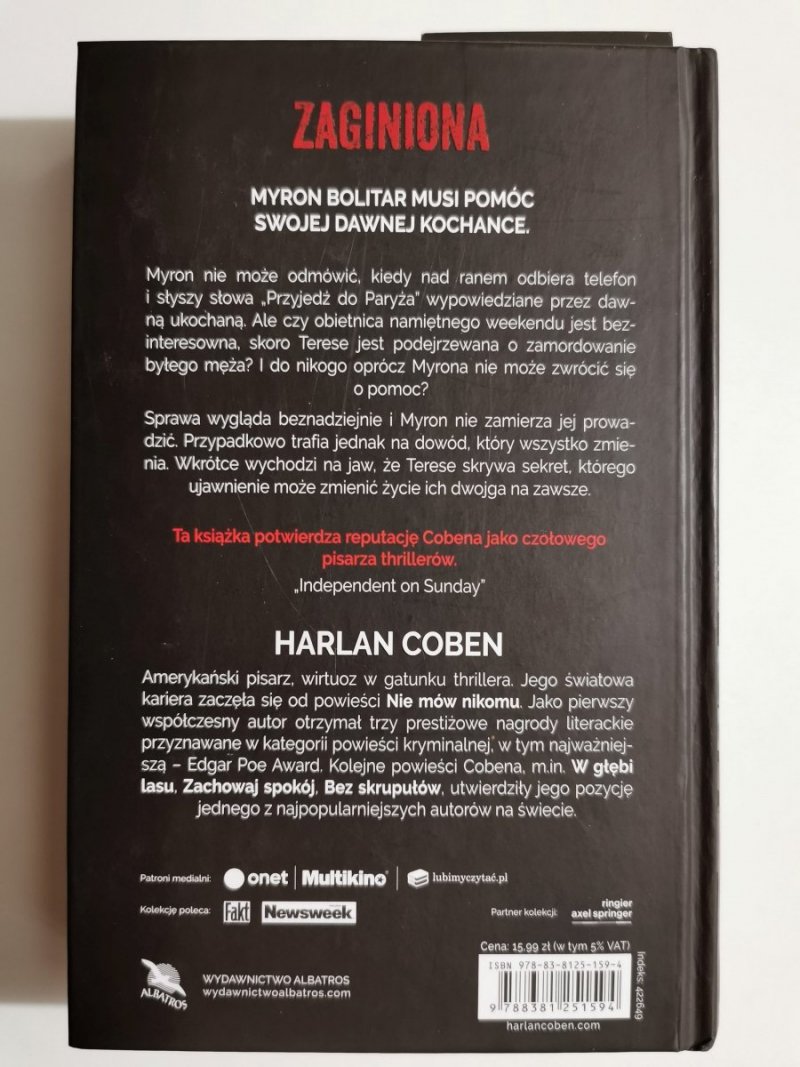 ZAGINIONA - Harlan Coben 