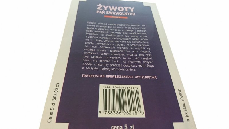 ŻYWOTY PAŃ SWAWOLNYCH. WYBÓR - Brantóme 1996