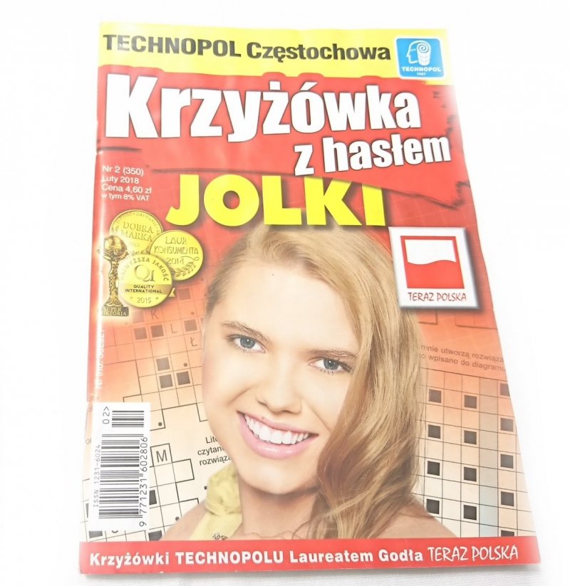KRZYŻÓWKA Z HASŁEM JOLKI NR 2 (350) LUTY 2018