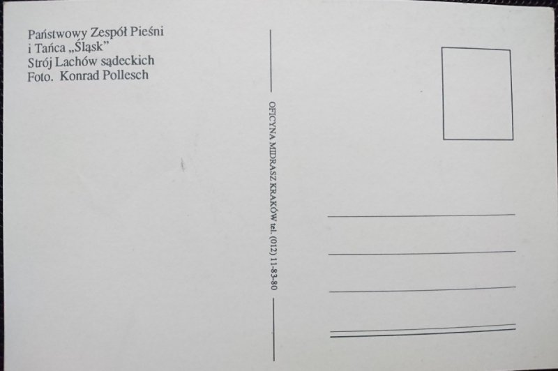 PAŃSTWOWY ZESPÓŁ PIEŚNI I TAŃCA ŚLĄSK. STRÓJ LACHÓW SĄDECKICH FOT. POLLESCH