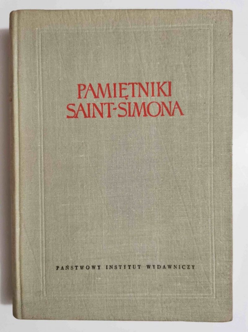 PAMIĘTNIKI SAINT-SIMONA TOM II 1961
