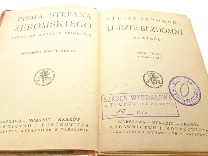 LUDZIE BEZDOMNI - Stefan Żeromski 1923
