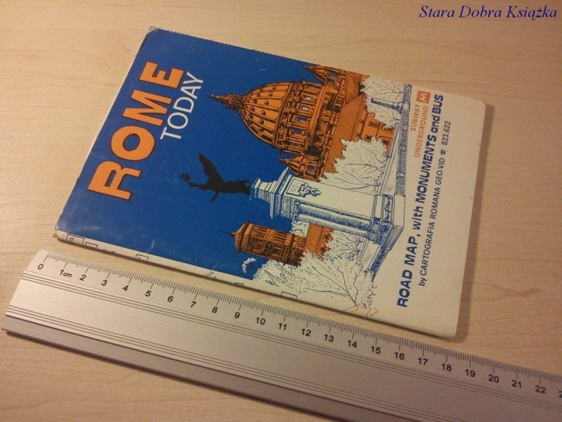 ROME TODAY. ROAD MAP WITH MONUMENTS AND BUS