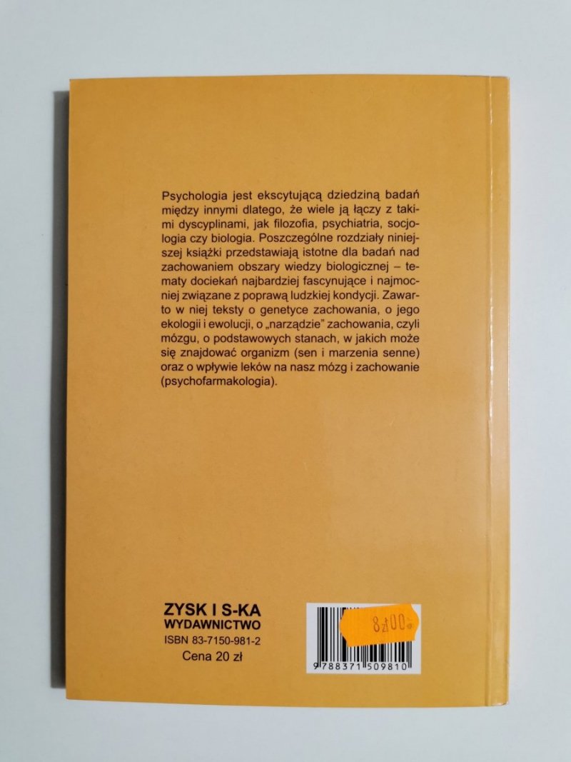BIOLOGICZNE MECHANIZMY ZACHOWAŃ - red. Daniel Kimble 1995