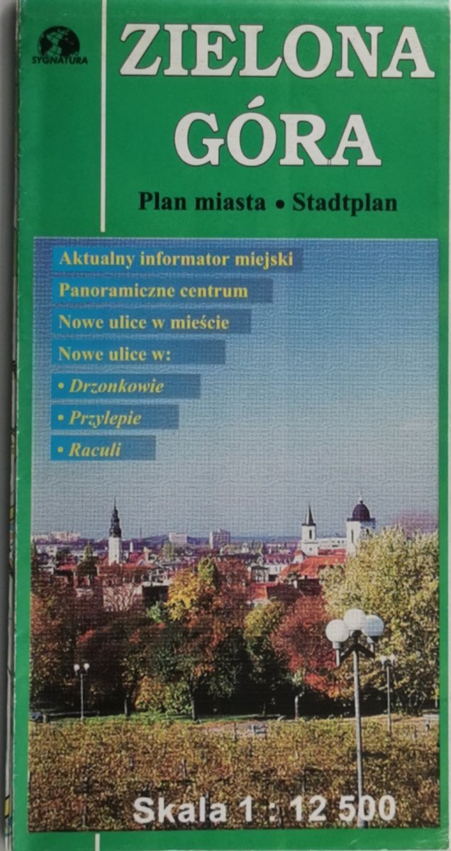 ZIELONA GÓRA PLAN MIASTA 1:12 500 2002