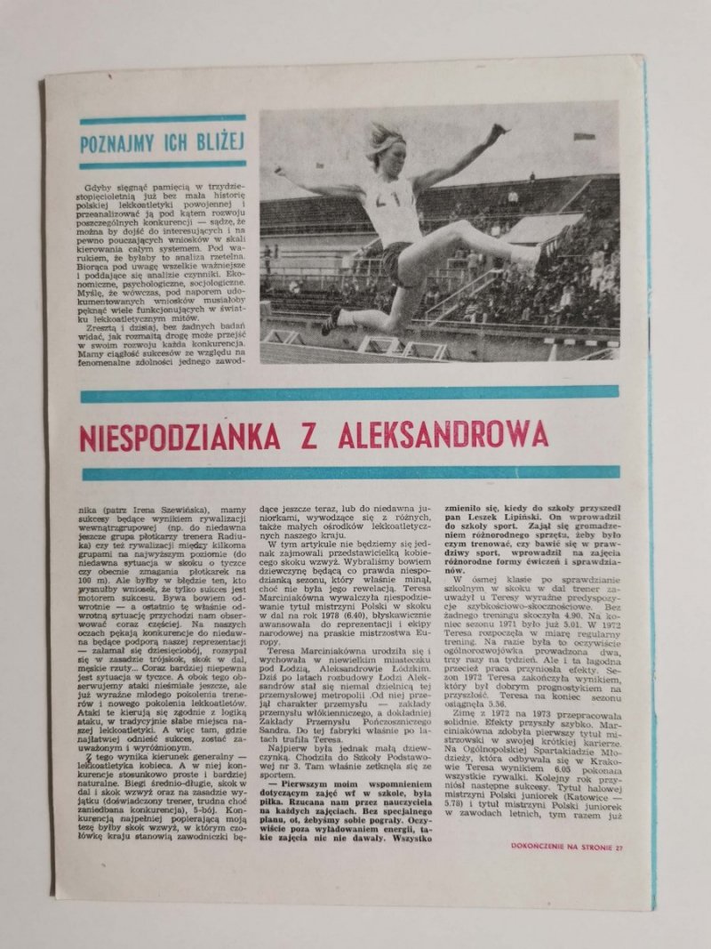 LEKKOATLETYKA NR 11 (271) ROK XXIII 1978 